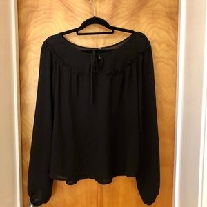 H&M Keyhole Long Sleeve Blouse